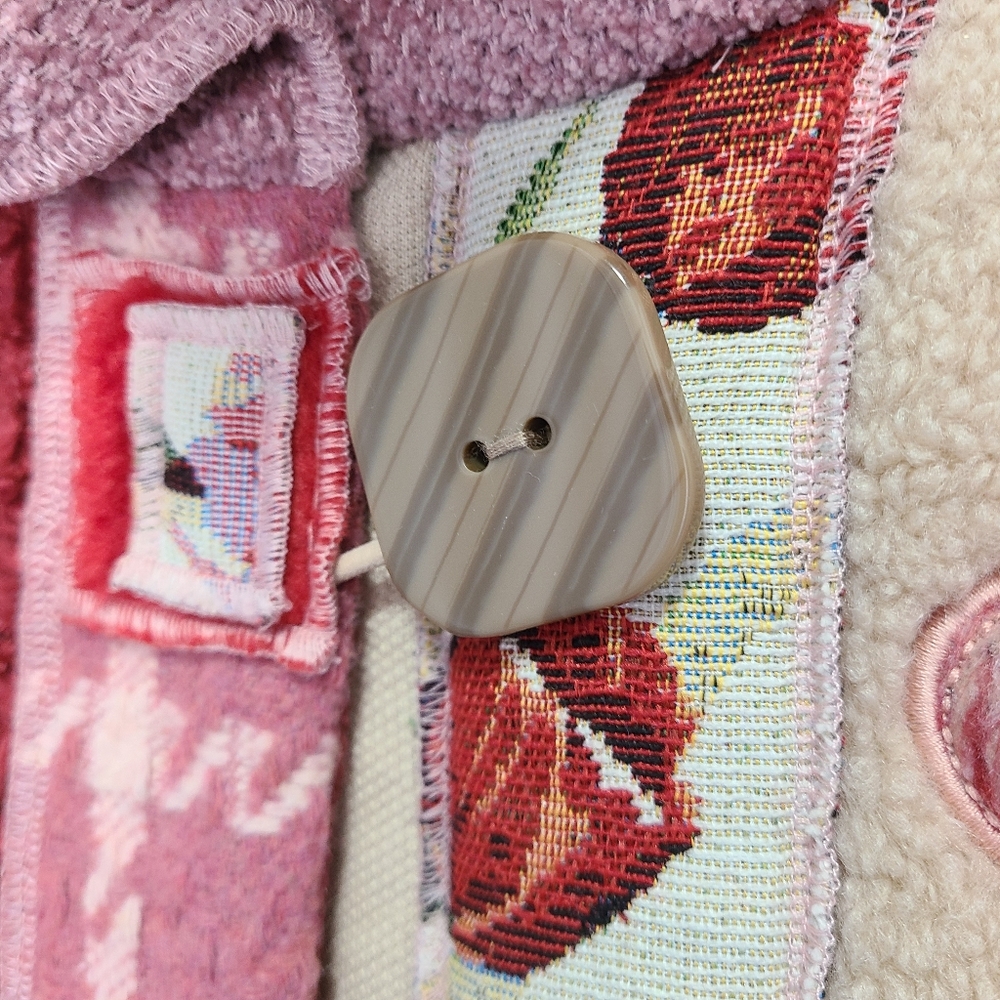 Coldwater Creek Patchwork Hearts Soft Artists Won… - image 5